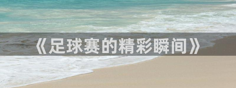 熊猫体育里的钱能取出来吗：《足球赛的精彩瞬间》